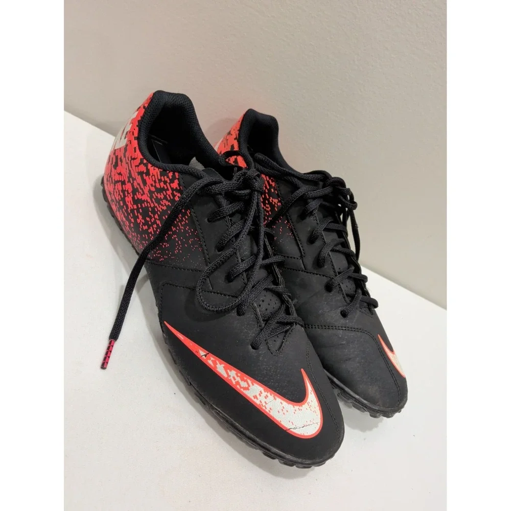 NIKE Bombax IC Men Black Red Indoor Soccer Shoes Sneakers 826485-018 Sz 10.5